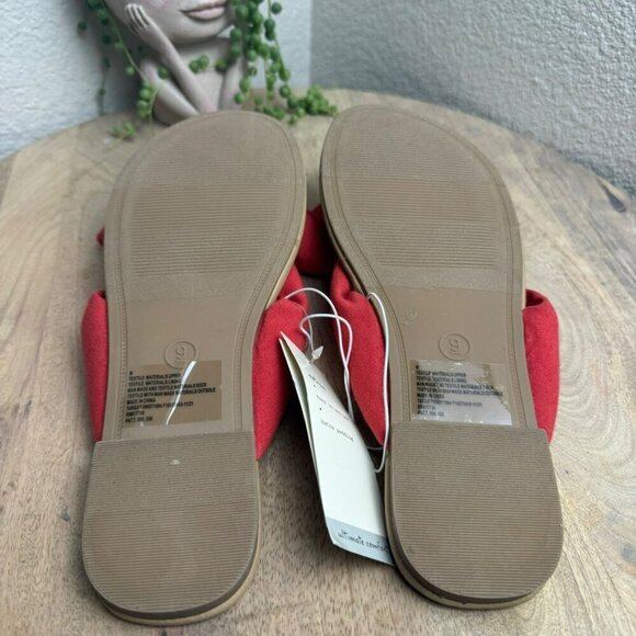 A New Day Red Knot Bow Sandals Size 9 NWT - Picture 4 of 5